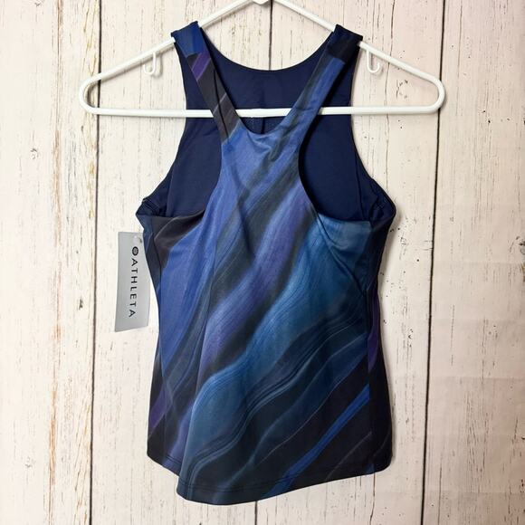 Athleta Women's Sporty Athletic Racerback Lightning Print Support Top Sz XS - Picture 12 of 16
